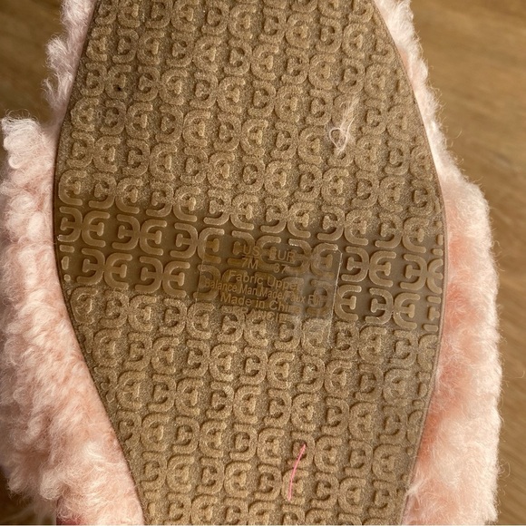 Sam Edelman Women's Francie Fuzzy Open Toe Slippers Blush - Picture 2 of 7